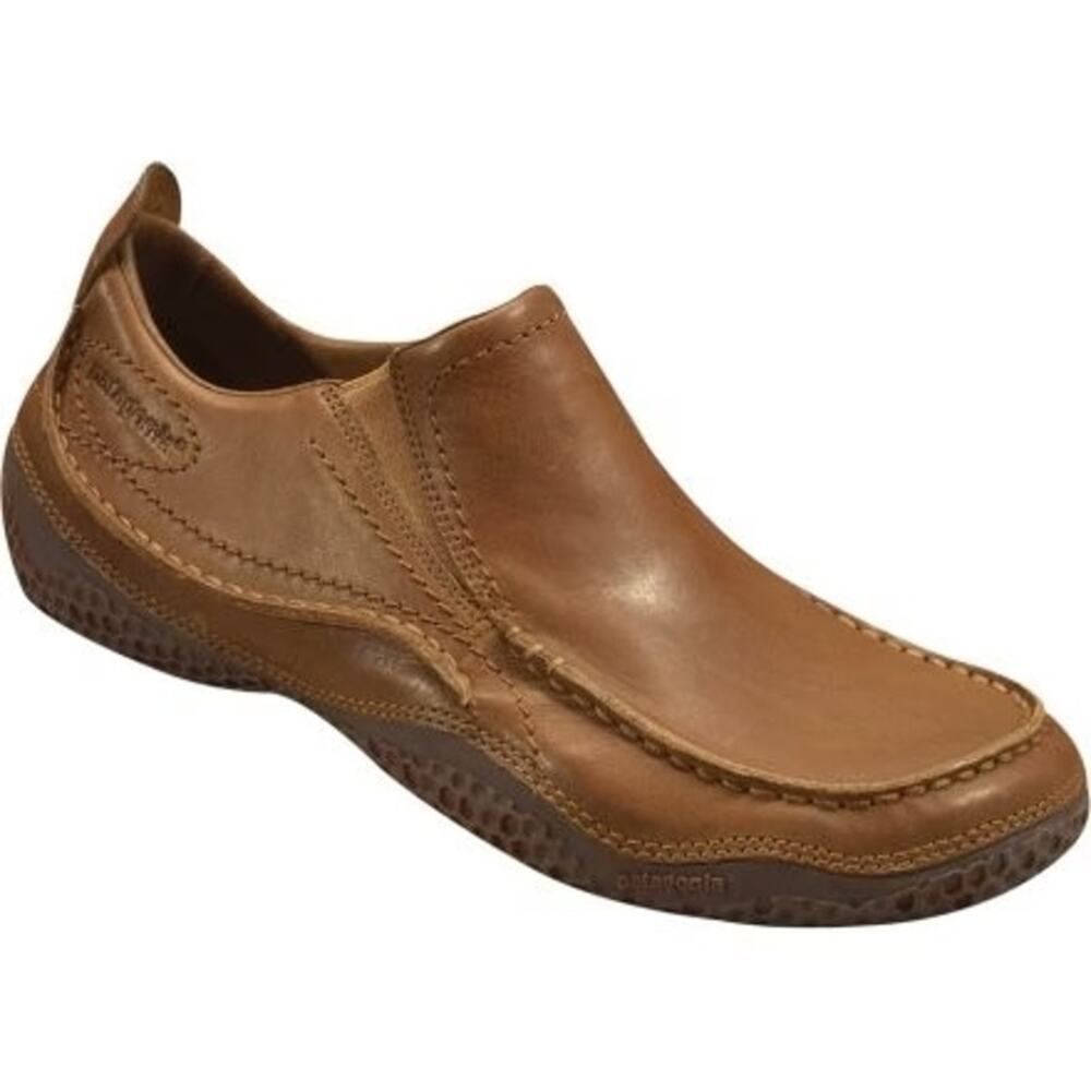 Patagonia Men’s Cardon Brown Leather Loafer Shoes Size 10